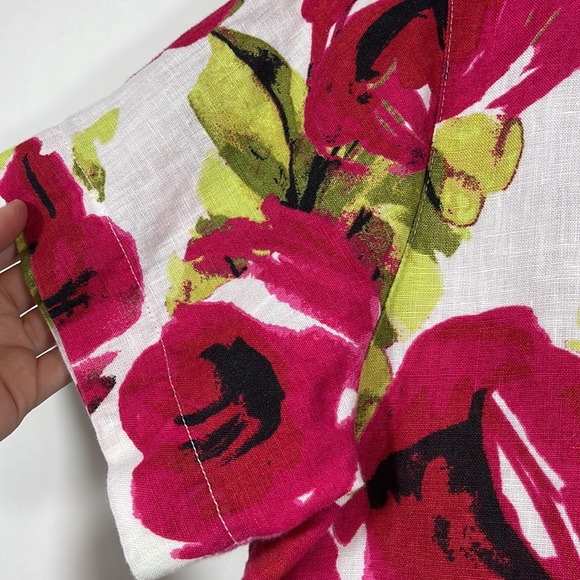 Floral Button Down Shirt - Red and Green - Picture 2 of 5